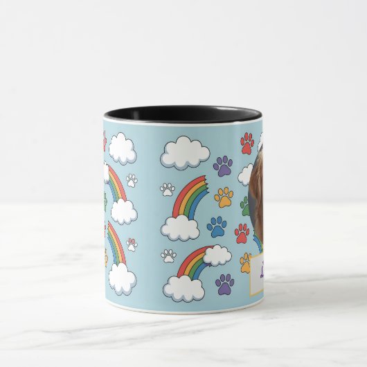 Aangepaste Hond Mam, Hond Pap, Personaliseer Gift Mok (Midden)