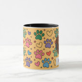 Aangepaste Hond Mam, Hond Pap, Personaliseer Gift Mok (Midden)