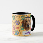 Aangepaste Hond Mam, Hond Pap, Personaliseer Gift Mok (Voorkant rechts)