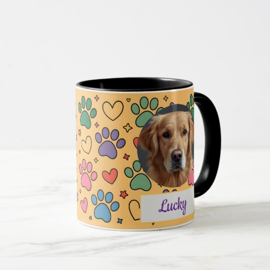 Aangepaste Hond Mam, Hond Pap, Personaliseer Gift Mok (Voorkant rechts)