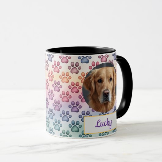 Aangepaste Hond Mam, Hond Pap, Personaliseer Gift Mok (Voorkant rechts)