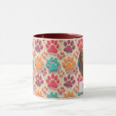 Aangepaste Hond Mam, Hond Pap, Personaliseer Gift Mok (Midden)