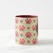 Aangepaste Hond Mam, Hond Pap, Personaliseer Gift Mok (Midden)