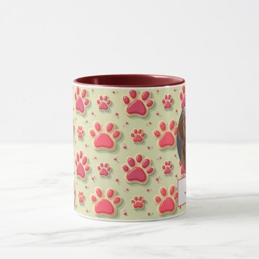 Aangepaste Hond Mam, Hond Pap, Personaliseer Gift Mok (Midden)