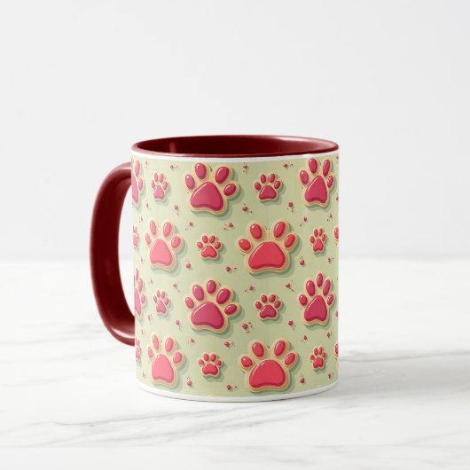 Aangepaste Hond Mam, Hond Pap, Personaliseer Gift Mok (Voorkant links)