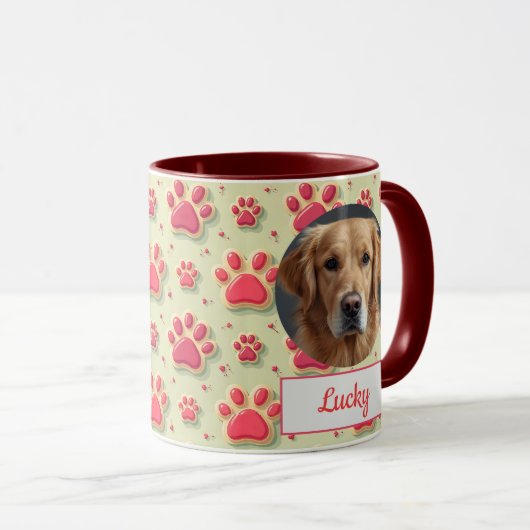 Aangepaste Hond Mam, Hond Pap, Personaliseer Gift Mok (Voorkant rechts)