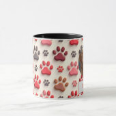Aangepaste Hond Mam, Hond Pap, Personaliseer Gift Mok (Midden)