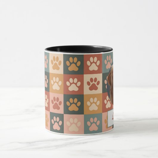 Aangepaste Hond Mam, Hond Pap, Personaliseer Gift Mok (Midden)