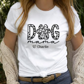 Aangepaste hond mama Aangepaste naam huisnummer T-shirt