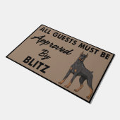 Aangepaste hond Mat, alle gast moet worden goedgek Deurmat (Schuin)