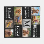 Aangepaste hond Memorial Pet Loss 7 Foto Collage Fleece Deken (Voorkant (Horizontaal))