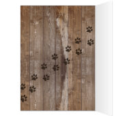 Aangepaste hond Memorial Rustic Wood Kijk uit naar (Binnen (Links))