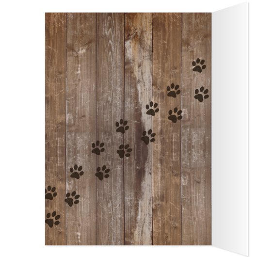 Aangepaste hond Memorial Rustic Wood Kijk uit naar (Binnen (Links))