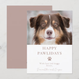 Aangepaste hond met kerstmis feestdagenkaart