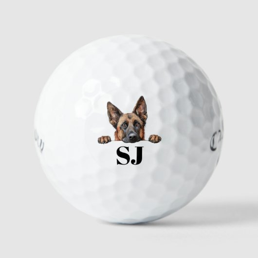 Aangepaste Hond Monogrammed Golfballen (Voorkant)