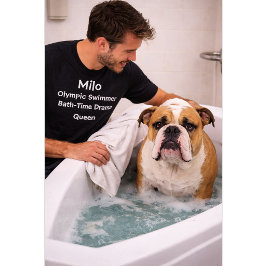 Aangepaste Hond – Olympisch Zwemmer Dramakoningin/ T-shirt