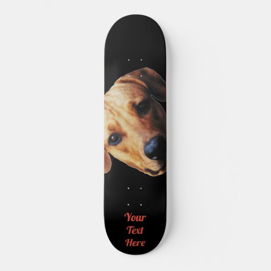 Aangepaste hond op skateboard (Voorkant)