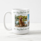Aangepaste hond papa huisdier foto collage koffiemok (Links)