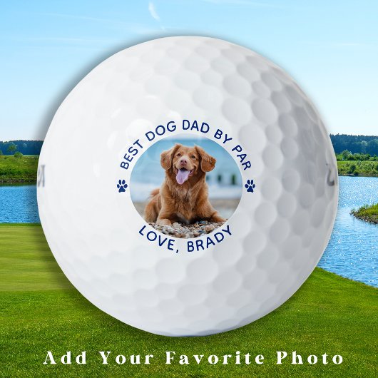 Aangepaste hond papa moderne huisdier foto geperso golfballen