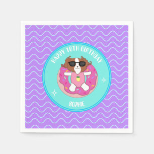 Aangepaste hond Pool Party Napkins Servet