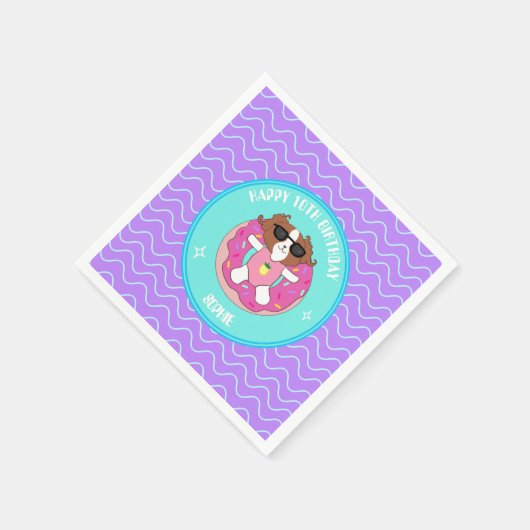 Aangepaste hond Pool Party Napkins Servet (Hoek)