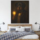 Aangepaste Hond Portret Canvas - Edele Stijl Afdruk (Insitu (Slaapkamer))