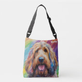 Aangepaste Hond Portret Tas, Gepersonaliseerd Wink Crossbody Tas (Voorkant)