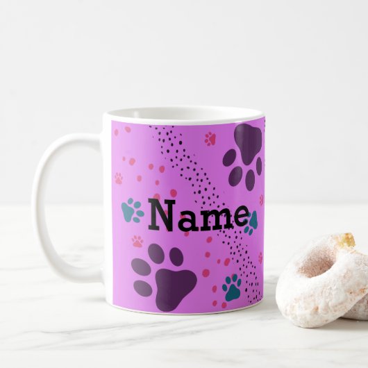 Aangepaste hond Prints Gezelschapsdieren Ontwerpko Koffiemok (Met donut)