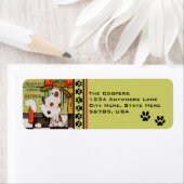 Aangepaste hond retour adreslabels etiket (Insitu)