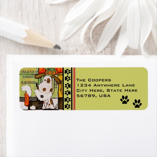 Aangepaste hond retour adreslabels etiket (Insitu)