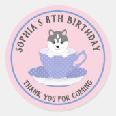 Aangepaste hond ronde sticker (Voorkant)