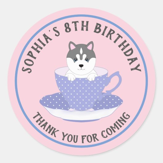 Aangepaste hond ronde sticker (Voorkant)