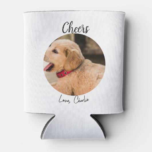 Aangepaste Hond Trouwgunst Hond van Eer Fotocheers Blikjeskoeler (Voorkant)