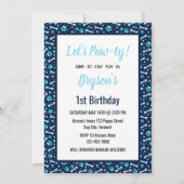 Aangepaste Hond Verjaardag Blauwe Poot Print Puppy Kaart (Voorkant)