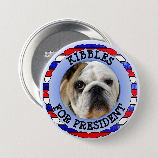 Aangepaste hond voor President Button (Voorkant /achterkant)
