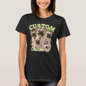 Aangepaste honden-bootlegfotocollage, vintage dier t-shirt (Voorkant)