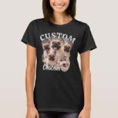 Aangepaste honden-bootlegfotocollage, vintage dier t-shirt (Voorkant)