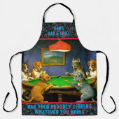 Aangepaste honden die snooker biljart grap afbeeld schort (Voorkant)