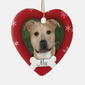 Aangepaste honden Foto Holiday Ornament (Rechts)