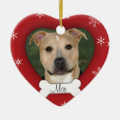 Aangepaste honden Foto Holiday Ornament (Voorkant)