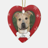 Aangepaste honden Foto Holiday Ornament (Links)