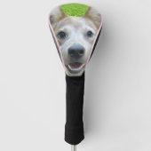 Aangepaste Honden Foto Roze Persoonlijke Driver Golfheadcover (Voorkant)