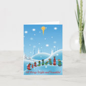 Aangepaste Honden In Truien Ster Alle Dingen Diere Feestdagen Kaart (Voorkant)