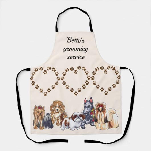 Aangepaste honden schort (Voorkant)