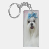 Aangepaste honden-sleutelhanger | 2 foto-uploaden sleutelhanger (Voorkant Links)