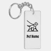 Aangepaste honden-sleutelhanger, honden uitlater s sleutelhanger (Voorkant Links)