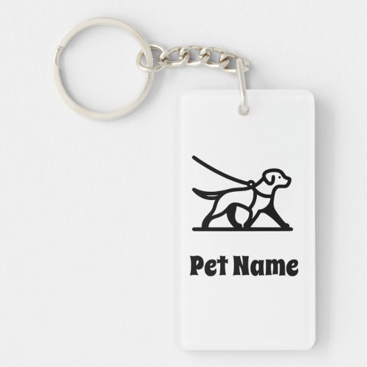 Aangepaste honden-sleutelhanger, honden uitlater s sleutelhanger (Voorkant)