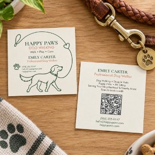 Aangepaste Honden Uitlaatservice Vierkante Visitekaartje