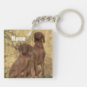 Aangepaste honden voor honden die Vizsla Hondshond Sleutelhanger (Achterkant)
