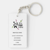 Aangepaste honden voor honden sleutelhanger (achterkant)